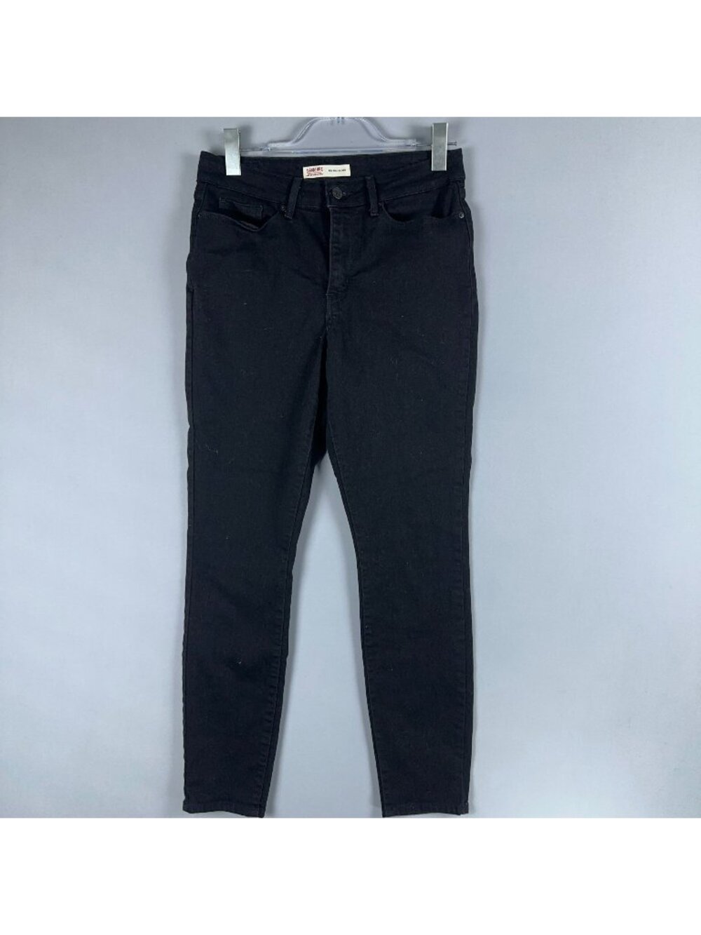 Signature Levi Strauss & Co. Jeans Size 27x30 Black Mid Rise Skinny Dark Wash